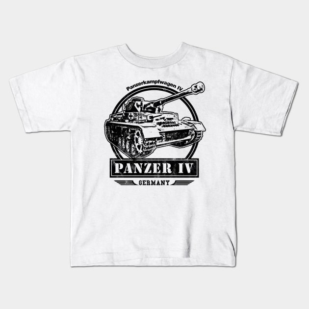 Panzer 4 - German WW2 Tank Kids T-Shirt by rycotokyo81